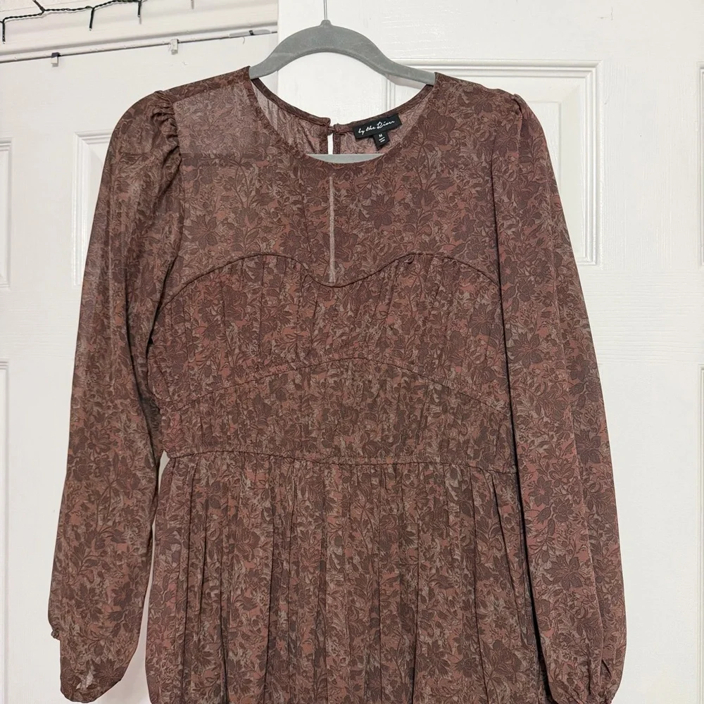Chic Brown Maxi Dress - Picture 3 of 5